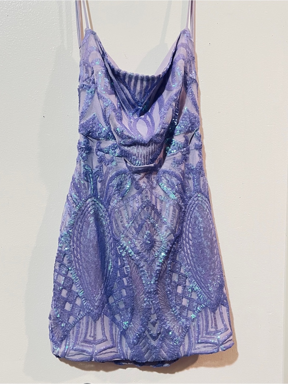 HALLOWEEN COSTUME LUCY IN THE SKY Dress Women Pink w Purple/Blue Iridescent